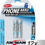 Ansmann Baterie Telefon AAA / R03 800mAh 24 buc., Ansmann