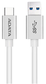 Cablu de date A-DATA ACA3AL-100CM-CSV, Lightning/USB-C 3.1A, Aluminiu (Alb)