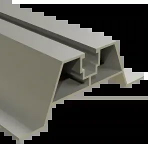 Profil trapezoidal din aluminiu L 6210mm, pentru montarea panourilor solare H 60mm
