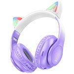 Casti pentru Copii, Ajustabile - Hoco Cat Ear (W42) - Purple Grape, Hoco