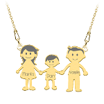 Family - Colier personalizat din argint membrii familiei, BijuBOX