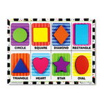 Melissa & Doug - Puzzle lemn in relief Forme geometrice Melissa and Doug