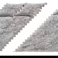 Lenjerie de pat din micropluș gri deschis Catherine Lansfield Cuddly