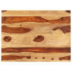 vidaXL Blat de masă, 60 x 80 cm, lemn masiv de sheesham, 25-27 mm, vidaXL
