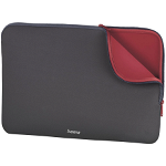 Husa laptop HAMA Neoprene, 13.3", gri-rosu