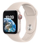 Smartwatch Apple Watch SE 2 (2022) Cellular, GPS, Retina LTPO OLED Capacitive touchscreen 1.78", Bluetooth, Wi-Fi, Bratara Silicon 44mm, Carcasa Aluminiu, Rezistent la apa (Roz)