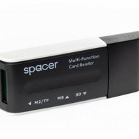 CARD READER extern SPACER SPCR-658 interfata USB 2.0 citeste/scrie SD microSD XS SM plastic negru CARD READER extern SPACER SPCR-658 interfata USB 2.0 citeste/scrie SD microSD XS SM plastic negru