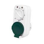 Priza Inteligenta pentru Exterior 1x Schuko Conectare prin Schuko (T) 16A Comutare Mecanica a Timpului - 7 Presetari Protectie IP44 Alb/Verde, Logilink