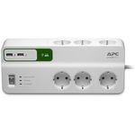 APC Prelungitor cu protectie Essential SurgeArrest 6 prize USB 1.8m alb