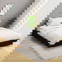 Cadru de pat, negru, 100x200 cm, lemn masiv de pin