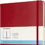 Moleskine Scarlet Red Extra Large Dotted Notebook Hard