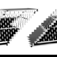 Cusca/cutie transport caini L, Aluminiu, 90 x 66 x 72 cm, 