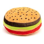 Jucarie de plus pentru caini Hamburger, Gloria, 10 x 9 x 4 cm, poliester, Gloria