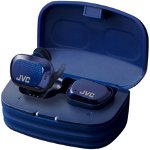 Casti Audio In Ear JVC HA-AE5T-A-U, True Wireless, Bluetooth, Noise cancelling, Microfon, Autonomie 9 ore, Albastru