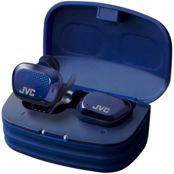 Casti Audio In Ear JVC HA-AE5T-A-U, True Wireless, Bluetooth, Noise cancelling, Microfon, Autonomie 9 ore, Albastru