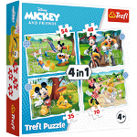 Puzzle Trefl 4in 1 Mickey Mouse nice day,35/48/54/70 piese, Trefl