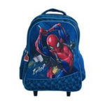 Troler mare pentru scoala 3 Compartimente, Spider Man, 