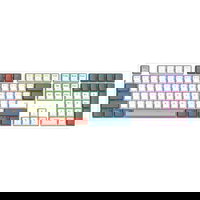 Tastatura Gaming Redragon Trundle RGB White Red Switch Mecanica K668WBO-RGB RD