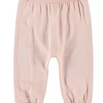 Pantaloni bebelusi, bumbac organic, fete Name It Nata Peachskin, Name it