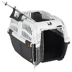 vidaXL Cutie transport animale ușă metalică 48x31,5x31cm polipropilenă, vidaXL