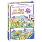 Primul meu puzzle cu animale, +2 ani, 2/4/6/8 piese, Ravensburger