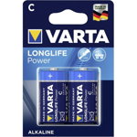 Set 2 Baterii Alcaline C LR14 1,5V Varta LongLife 4914, Varta