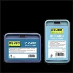 Buzunar PVC, pentru ID carduri, 105 x 74mm, orizontal, 5 buc/set, KEJEA - albastru, Kejea