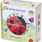 Puzzle educativ Cuburi ilustrate Baby Blocks 5 piese, Tender Leaf Toys