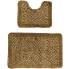 Hausberg Set 2 covoare baie HAUSBERG HB-H435MR, material textil, 46x72/46x35 cm, Maro