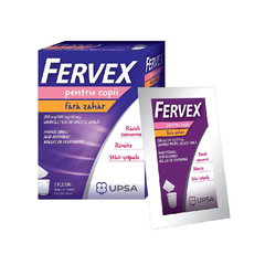 Fervex pentru copii fara zahar, 280mg/100 mg/10 mg, 8 plicuri, Upsa, UPSA