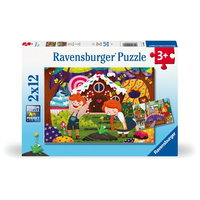 Ravensburger - Puzzle povesti cu zane 2x12 piese, Ravensburger