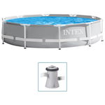 Piscina INTEX Prism Frame 26702GN, 305x76cm, pompa 12V, 4485 L, Gri, Intex