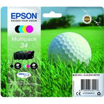 Cerneala Golf ball Multipack Epson 4-colours 34 DURABrite Ultra | 18,7 ml, Epson