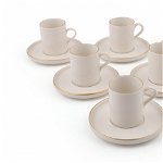 Set cești de cafea, Alb, 30x10x20 cm, Dynasty