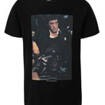 Tricou negru cu print imagine din film Dedicated Scarface trust, Dedicated