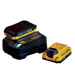 Kit baterie + incarcator 18V Stanley Fatmax V20 SFMCB12D2 1 x incarcator 2 x acumulatori 2.0 Ah, Stanley Fatmax