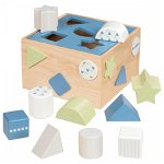 Cutie de sortare cu forme de geometrice - Set din lemn Aqua