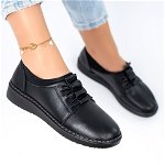 Pantofi Casual, culoare Negru, material Piele ecologica - cod: P11563, Gloss