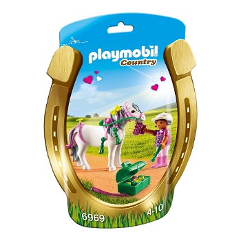 Playmobil Country - Ingrijitor si ponei cu inimioare