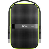 Hard Disk portabil Silicon Power Armor A60 1TB, USB 3.0, 2.5 inch, Black-Green