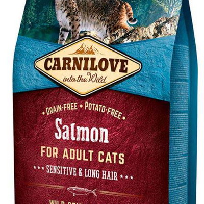 CARNILOVE Sensitive & Long Hair Somon, fără cereale, Carnilove