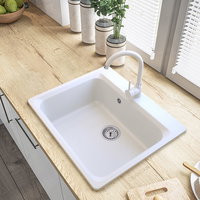 Chiuveta bucatarie 1 cuva CasaBlanca FONTAINE, alb, CasaBlanca