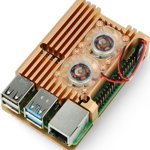Carcasă cu ventilator dublu JustPi Raspberry Pi 4B (DNG-16015)