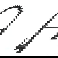 Baterie Chiuveta Bucatarie, 2 Moduri de curgere cu Dus Extractabil, Culoare Negru Mat cu Puncte Albe, Dimensiune 44 cm, BisDesign