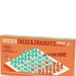 Joc sah si dame: Wooden Chess and Draughts, -