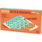 Joc sah si dame: Wooden Chess and Draughts, -