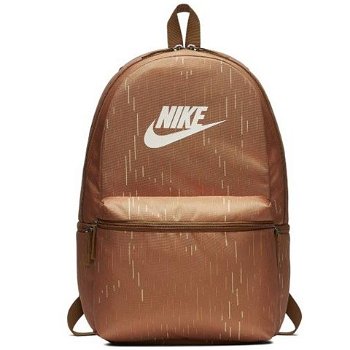Ghiozdan rucsac Nike maro cu buzunar frontal, dimensiune 50 cm, Nike