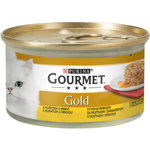 Hrana pisici cu pui si morcovi Purina Gourmet Gold 85G