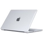 Husa Tech-Protect Smartshell pentru Apple MacBook Pro 14 M1/M2/M3 2021-2023 Transparent, Tech-Protect