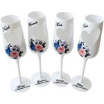 Set 4 pahare personalizate pentru miri si nasi model deosebit FEIS171 - 23h Events 1ae_30415